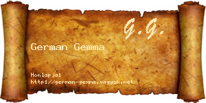 German Gemma névjegykártya