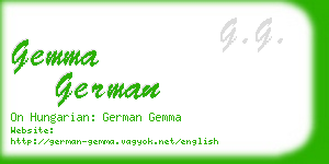 gemma german business card